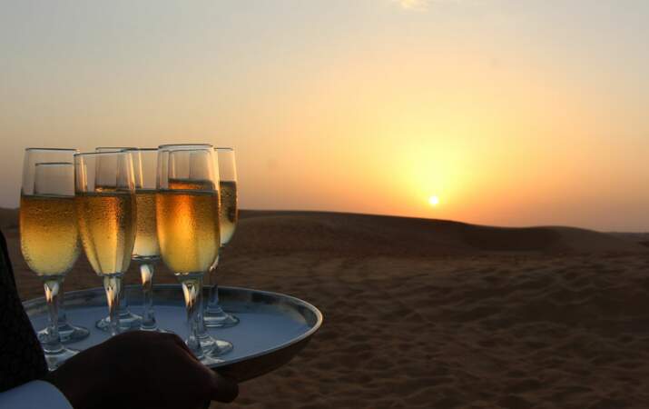 Coucher de soleil & champagne : what else?