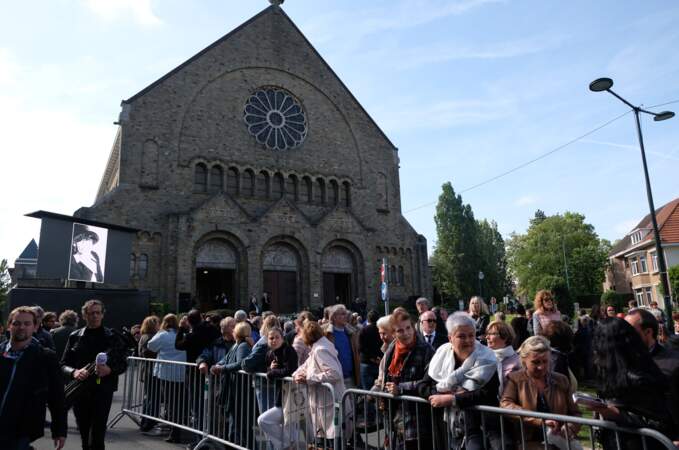Obsèques de Maurane en l'église Notre-Dame des Grâces à Woluwe-Saint-Pierre en Belgique