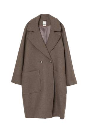 Manteau en laine mélangée, H&M Conscious, 99€