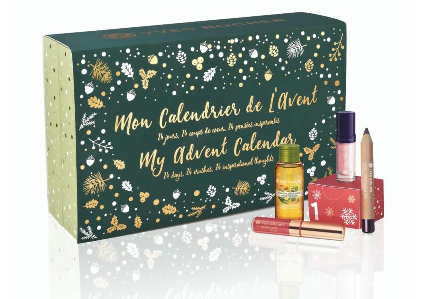 Calendrier de l’Avent Beauté Noël 2019, Yves Rocher,  39,95€
