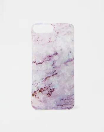 Coque smartphone marbrée lilas, Pull and Bear, 7,99€