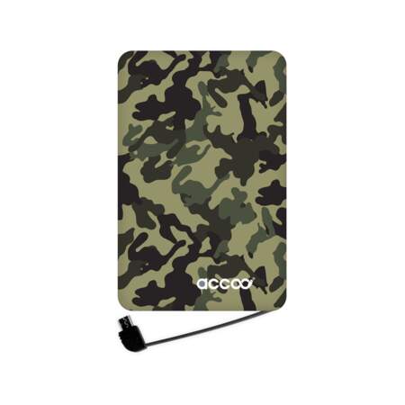 Batterie externe camouflage taille M, Accoo, 39,90€