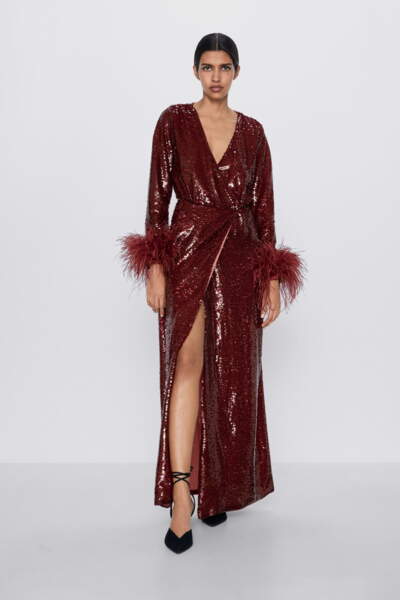 Robe à Paillettes Nude Dorothy Perkins Taille 12 - Neuf Avec étiquettes, Dos Nu, Manches 3/4