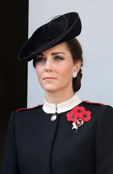 2018 : Kate Middleton très solennelle en noir pour le centenaire de l'armistice 