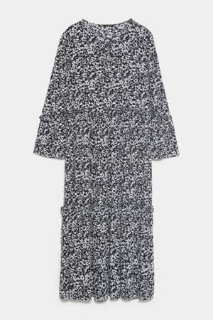 Robe mi-longue imprimée, Zara, 29,97€