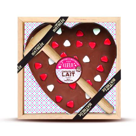 Coeur à casser chocolat au lait. Love Collection, Le Comptoir de Mathilde, 19,90 €