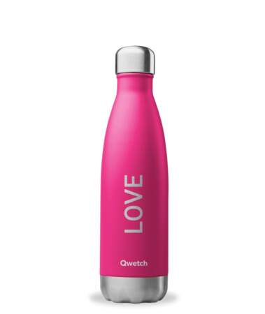 Bouteille isotherme nomade en inox. Qwetch, 24 € les 500 ml