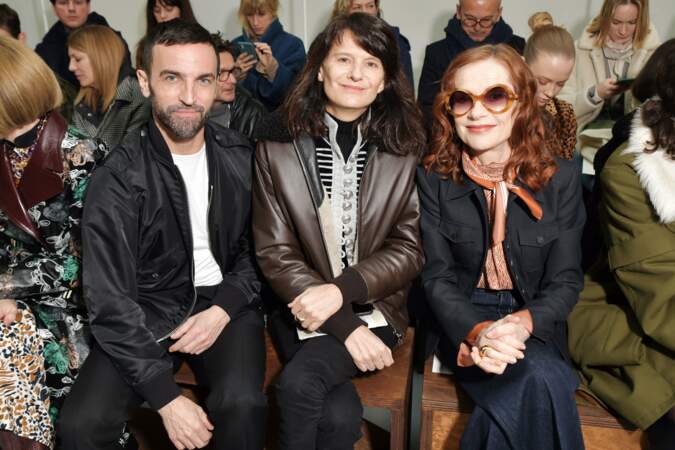 Fashion Week - Isabelle Huppert et Nicolas Ghesquiere au premier rang du défilé Chloé automne-hiver 2020/2021