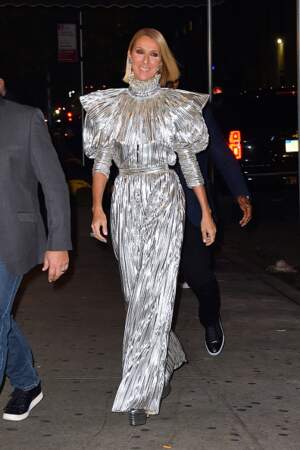 Do Céline Dion : la robe longue silver 