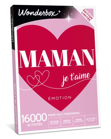 Cofrret Maman je t'aime Émotion, Wonderbox, 49,90 €