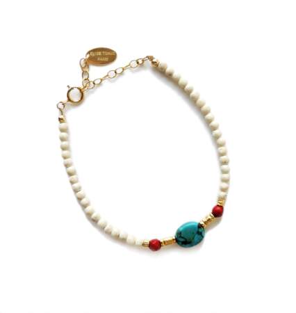 Bracelet KOS en perles d'agate, Elise Tsikis, 85€