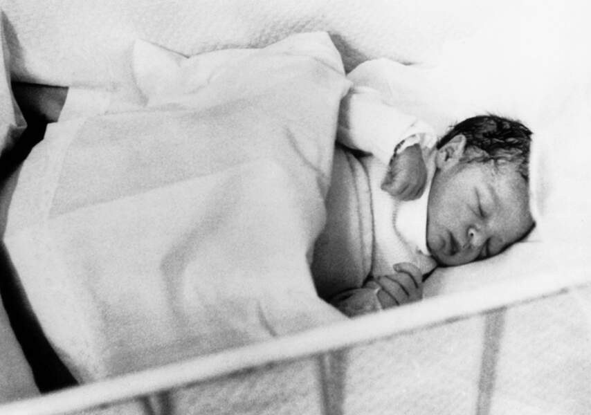 David Hallyday, quelques jours après sa naissance