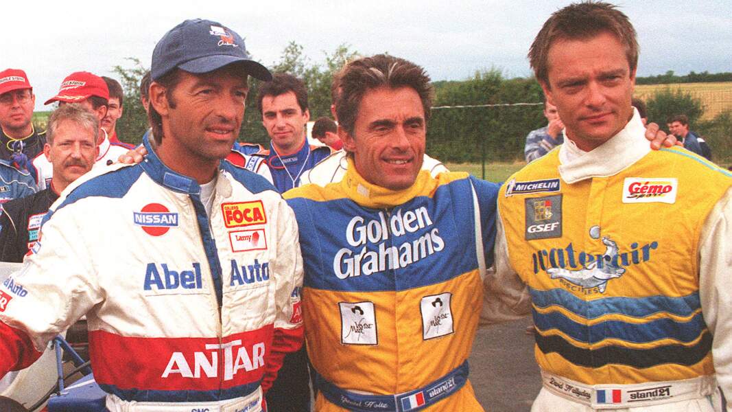 Avec Gérard Holtz et Alexandre Debanne en 1999