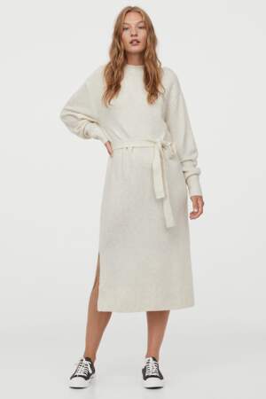 Robe en maille beige clair, H&M, 34,99€