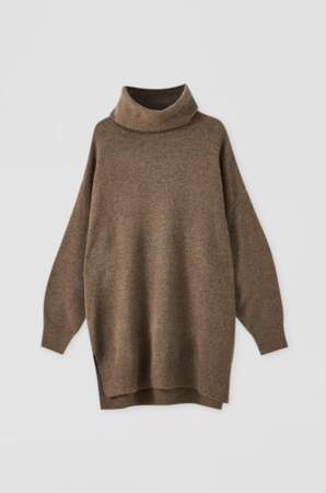 Robe maille oversize col roulé, Pull&Bear, 29,99€