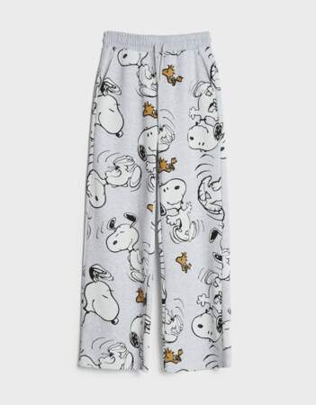 Pantalon Snoopy Wide Leg, Bershka, 25,99€