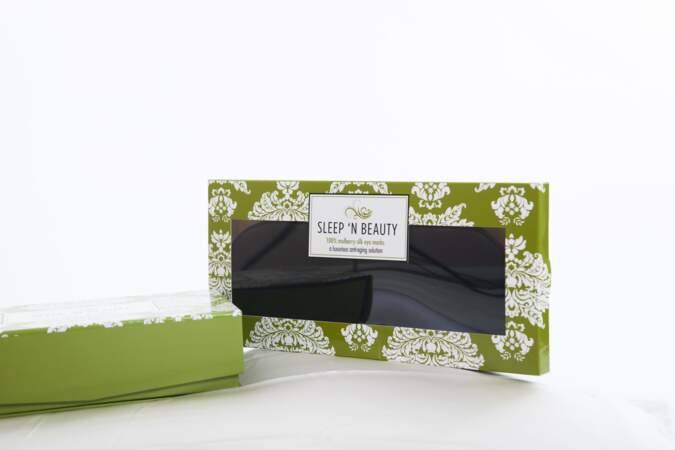 Masque pour les yeux 100% soie Mulberry, Sleep'n beauty, 29$