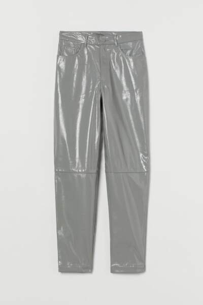 SCORPION / Pantalon en similicuir gris, H&M, 49,99€