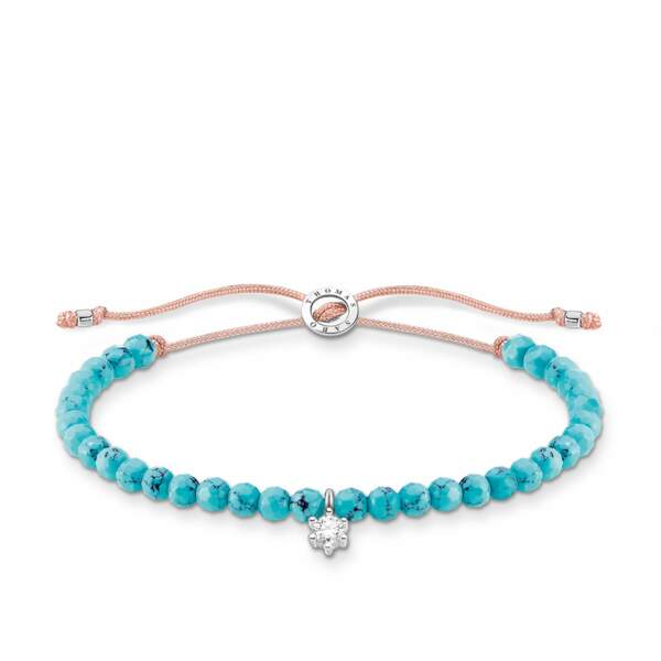 GEMEAUX / Bracelet perles de turquoise, Thomas Sabo, 49€