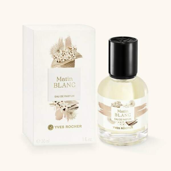 BALANCE / Eau de parfum Matin Blanc, Yves Rocher, actuellement à 16,50€ les 30ml