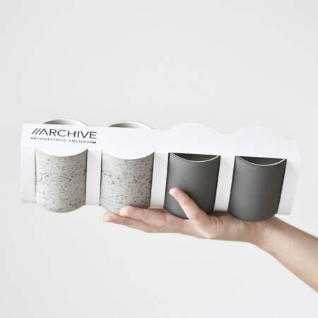 Set de 4 tasses à café, Archive Studio sur Designer Box, 36€