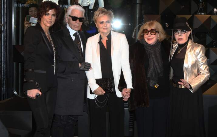 Anne Le Nen, Karl Lagerfeld, Muriel Robin, Marianne Faithfull et Dani