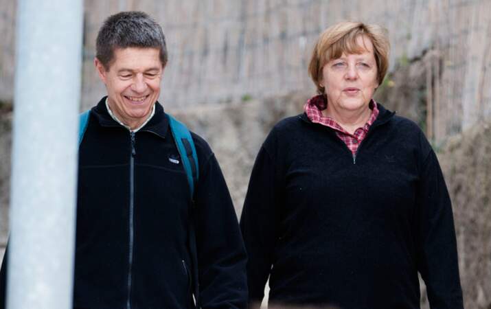 La chancelière allemande Angela Merkel et son mari, le chimiste Joachim Sauer