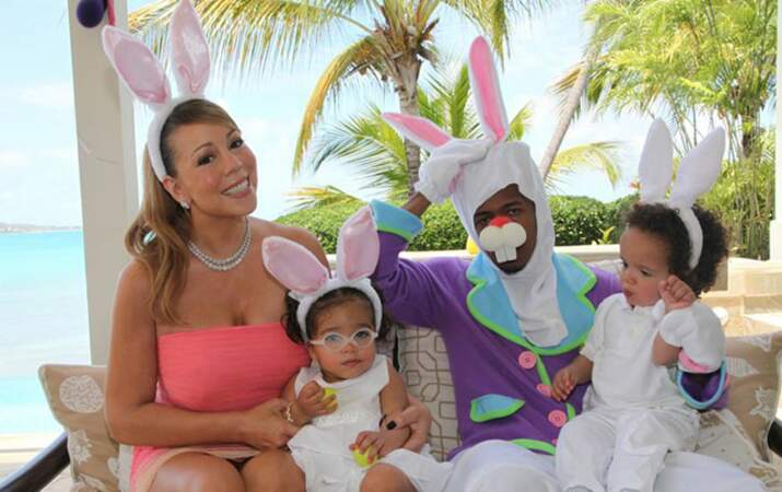 Mariah Carey, Nick (lapin) Cannon et leurs enfants Moroccan et Monroe