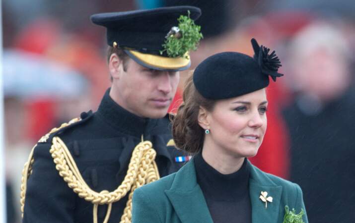 Le prince William et Kate Middleton en tenue d'apparat pour la Saint Patrick
