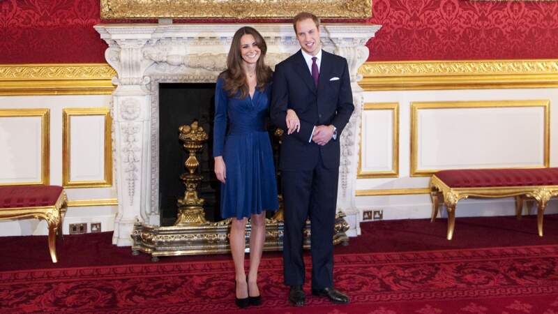 Kate Middleton et le prince William arboraient un large sourire pour leurs fiançailles