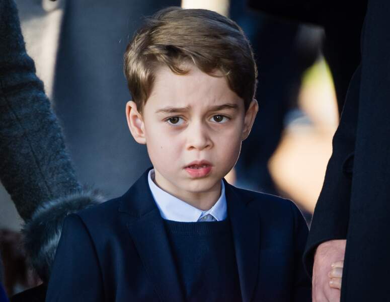 Le prince George à la messe de Sandringham le 25 décembre 2019