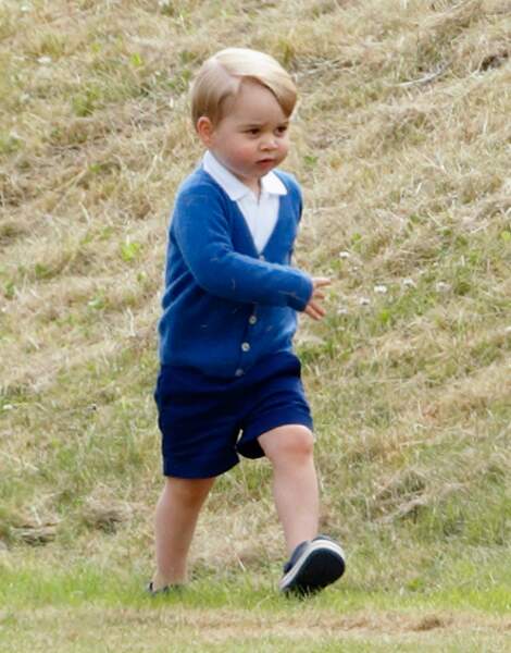 Le prince George le 14 juin 2015 lors d'un match de polo du prince William
