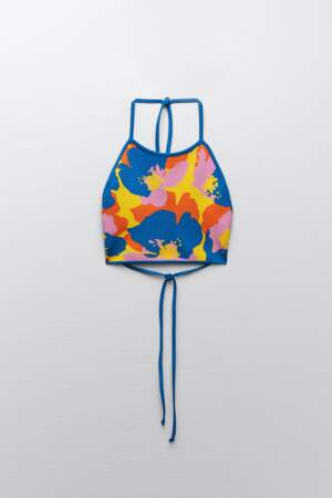 Top à motifs multicolore, Zara, 9,95 €.