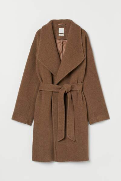 Manteau en laine mélangée, H&M, 99 euros