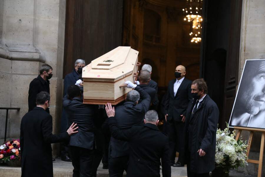 Obsèques de Thierry Mugler au temple protestant de l’Oratoire du Louvre, dans le Ier arrondissement de Paris, le 4 février 2022
