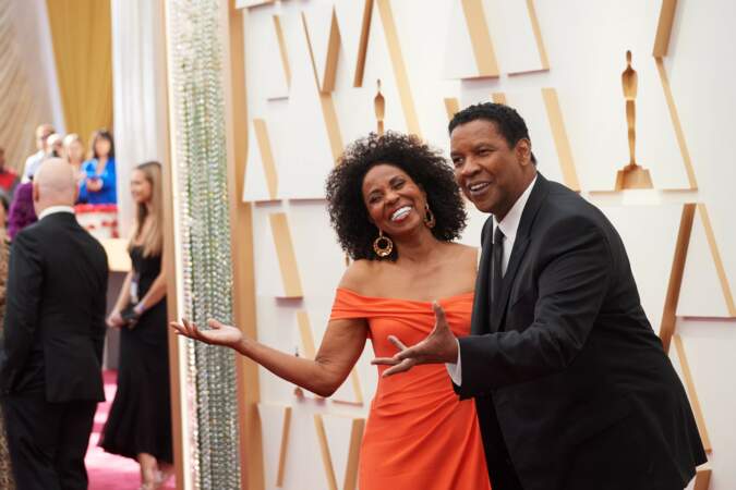 Oscars 2022 : Denzel Washington et son épouse Pauletta sur le tapis rouge