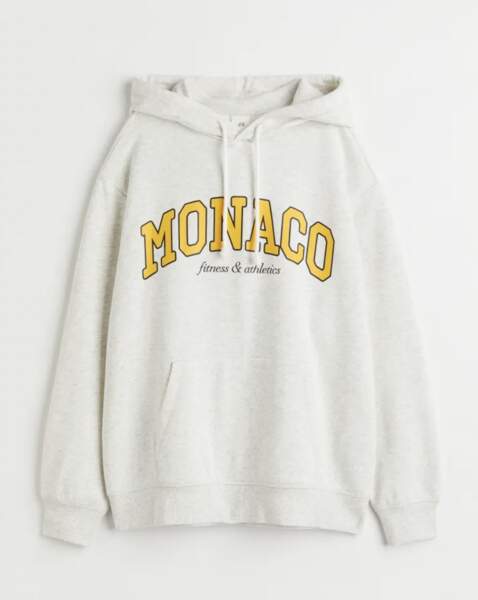 Hoodie imprimé Monaco H&M, 24,99 euros