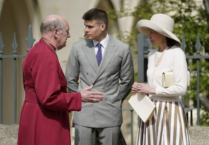 Lady Sarah Chatto et son fils Arthur Chatto à la messe de Pâques