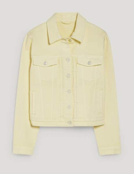 Veste en jean jaune clair C&A, 34,99 euros