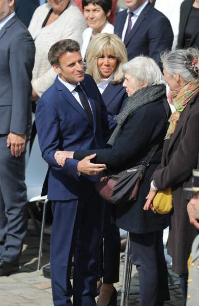 Le président de la république Emmanuel Macron, la première Dame Brigitte Macron et Juliette Carré