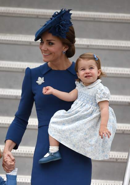La princesse Charlotte à 1 an pendant la tournée royale au Canada, en 2016 