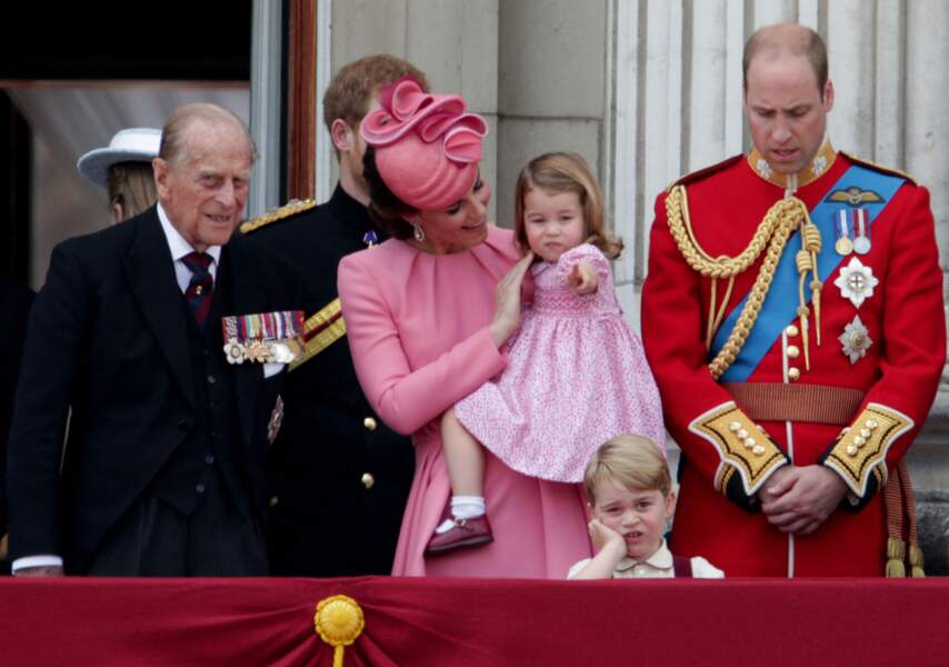 La princesse Charlotte à 2 ans, lors de la parade  Trooping The Colour en juin 2017 
