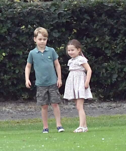 La princesse Charlotte à 3 ans avec son frère, le prince George en 2018