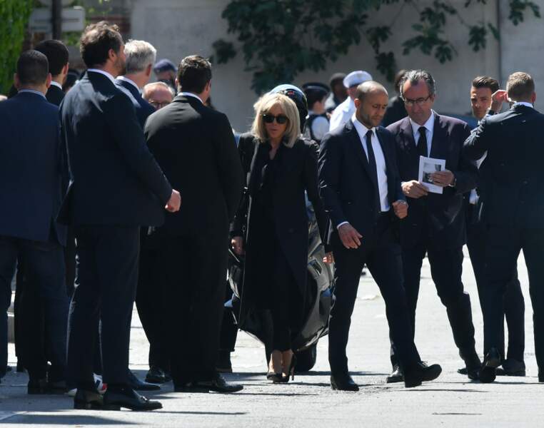 Brigitte Macron aux obsèques d'Antoine Alléno à la Collégiale de Poissy le 13 mai 2022