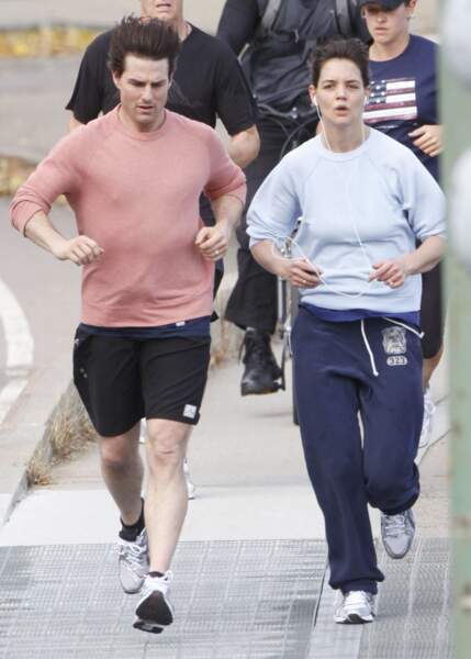 Tom Cruise en plein jogging avec Katie Holmes 