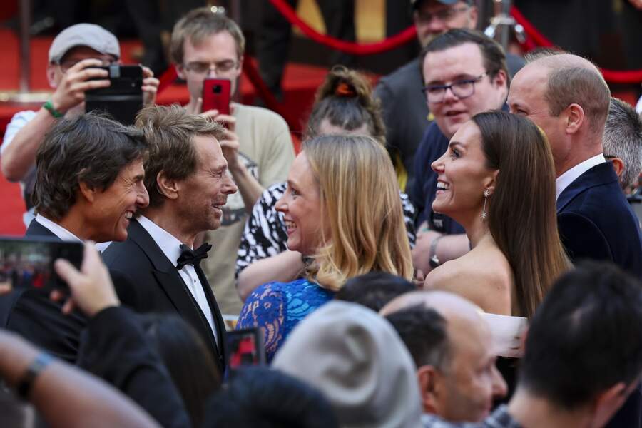 Avant-première de Top Gun : Maverick à Londres : le prince William, Kate Middleton, Tom Cruise et Jerry Bruckheimer