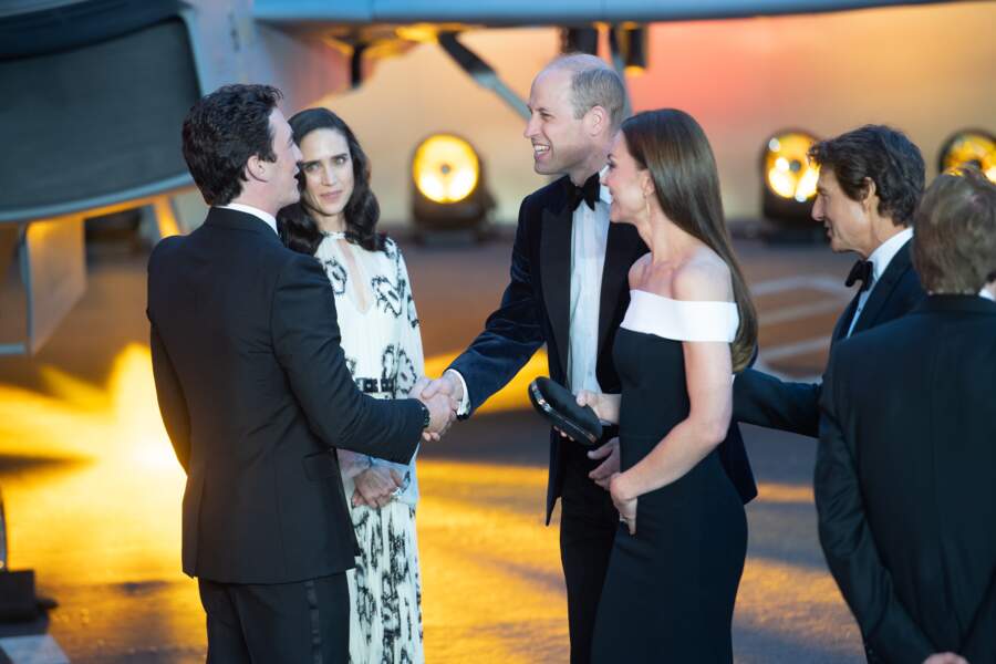 Avant-première du film Top Gun : Maverick à Londres : le prince William, Kate Middleton, Miles Teller et Jennifer Connelly