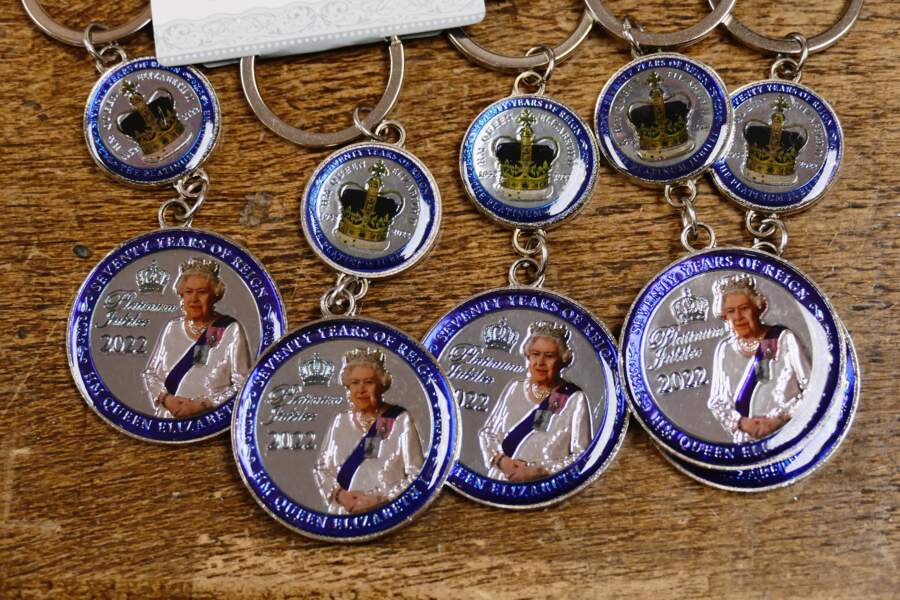 Porte-clés souvenirs en hommage à la reine Elizabeth II