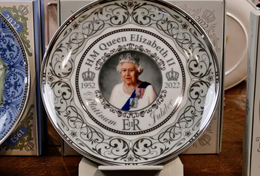 Objet souvenir en vente en l'honneur du jubilé de la reine Elizabeth II 