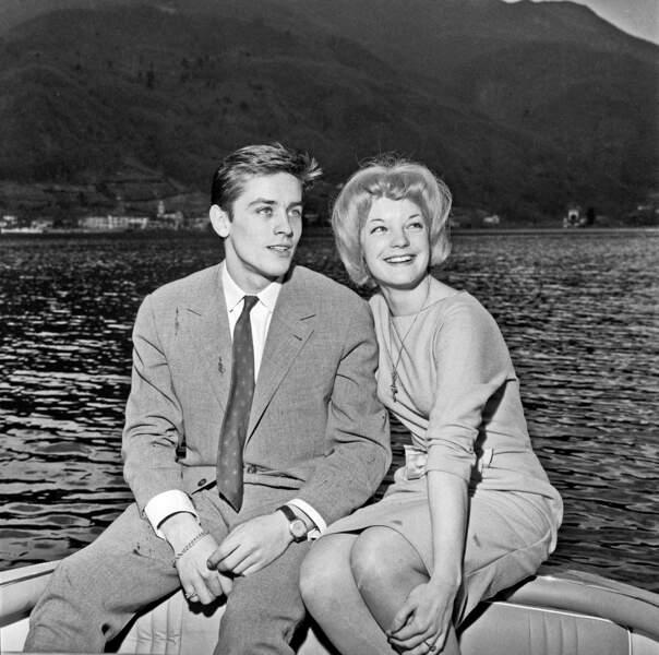 Alain Delon et Rome Schneider sur un bateau en 1959